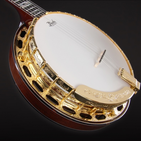 Spirit Jason Burleson Standard Banjo Pot, Mahogany, Gold, Engraved