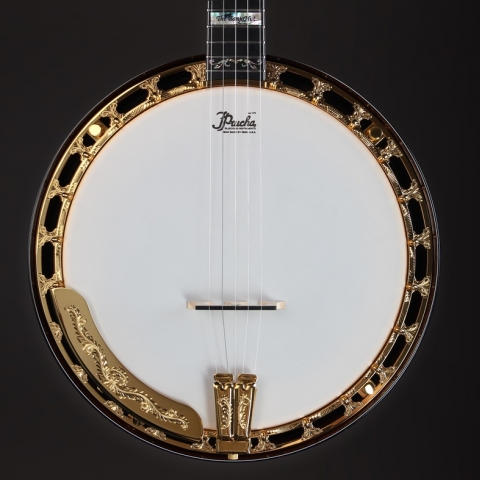 Spirit Jason Burleson Standard Banjo Pot, Mahogany, Gold, Engraved