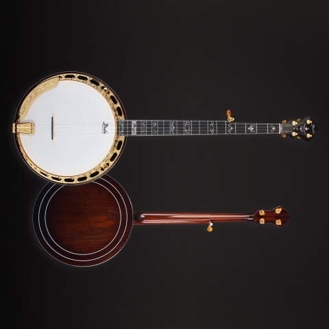 Spirit Jason Burleson Standard Banjo Pot, Mahogany, Gold, Engraved